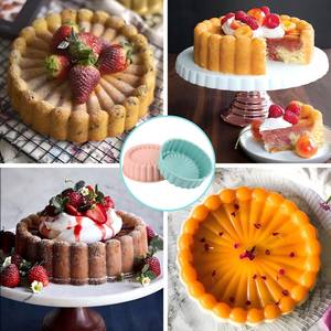 Moule à gâteau rond en silicone <span class=keywords><strong>Charlotte</strong></span> 20 cm sans BPA, compatible lave-vaisselle, <span class=keywords><strong>pour</strong></span> cheesecake - Product Image 3