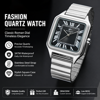 Montre de luxe décontractée RICECGO, quartz, acier inoxydable, cadran en alliage, montre à quartz pour femmes et hommes, Relojes De Lujo Para Hombre