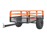 Remorque benne à benne basculante robuste pour VTT, remorque utilitaire de jardin, capacité de charge 1500 lb, en acier inoxydable, OEM, meilleur prix