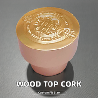 Vente chaude en forme de T 22mm bouchon de liège de vin en bois sculpté Bartop 22.5mm synthétique polymère liège verre bouteilles de Vodka Premium