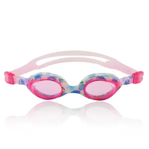 Детские цветные очки для плавания с принтом, детские очки