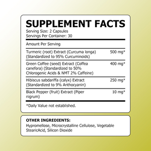 Private Label Slimming Capsule Energy Boost Metabolism Enhancement Appetite Control Management Contains Turmeric Extract - Product Image 2