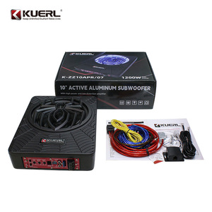 ซับวูฟเฟอร์ KUERL ขนาด 10 นิ้ว แบบแอคทีฟ อลูมิเนียม กำลังขับสูงสุด 1200 วัตต์ สำหรับรถยนต์ พร้อมแอมพลิฟายเออร์และไฟ - Product Image 1
