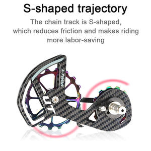 LTWOO Dérailleur de vélo 11 vitesses UT <span class=keywords><strong>105</strong></span> Dérailleur arrière à roulement en céramique Dérailleur arrière de vélo de montagne en fibre de carbone - Product Image 2