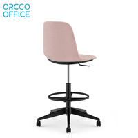 Bar commercial de luxe salle à manger PP Shell cuisine loisirs invité couleurs tissu coussin en plastique dessin chaise haut tabouret de bar