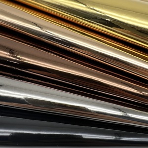TPU Mirror <strong>Leather</strong> Smooth Metallic Foil Synthetic Faux <strong>PU</strong> <strong>Leather</strong> for Sofa Shoes Costume - Product Image 2