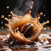 Café au Maca et au Ginseng pour Adultes, Café Énergisant Instantané en Boîte, 12 Sachets, Boost d'Énergie Naturel, Marque Privée OEM, Expédition Rapide
