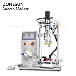 ZONESUN ZS-XG450S Desktop Semi-automatic Servo-driven <b>Sauce</b> Cosmetic Glass Bottle Jar Metal Can Cap Screw Capping Machine - Product Image 6