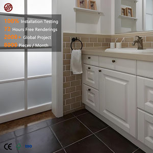 Gabinete de Baño con Acabado Lacado de Diseño Especial Norteamericano GINO con Lavabo Integrado para Apartamentos - Product Image 1