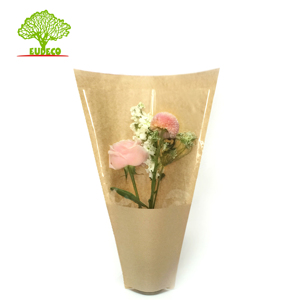 Manchon déchirable pratique embelli laconique/sac manches de fleurs en pot/couvertures décoratives en papier kraft en utilisant BOPP + papier kraft - Product Image 1