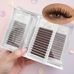 Pestañas 5D Flora Fairy, Efecto <span class=keywords><strong>Lifting</strong></span>, Súper Suaves, Grupos Individuales, Rizadas, Marrón, Volumen Ruso, Proveedor Mayorista - Product Image 1