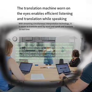 แว่นตาแปลภาษาอัจฉริยะพร้อมหน้าจอสี OLED ระบบสัมผัสไร้สายผู้ช่วย Ai สำหรับการแปล<span class=keywords><strong>ภาษา</strong></span>เพลงและการโทร - Product Image 4