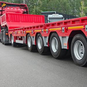 Rimorchi per autocarri commerciali a letto basso a 8 assi 100 tonnellate di capacità semirimorchio per trasporto di Container da carico rimorchio a pianale basso - Product Image 5