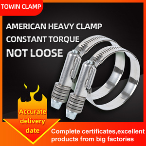 Thép không gỉ liên tục căng thẳng Ống kẹp nhiệm vụ nặng nề Worm Gear Hose kẹp Mỹ loại ống Ống kẹp - Product Image 3