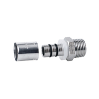 HTL 16x16x16x16x16 20x20x16x16x16 Kuningan CW510L Forged Distributor Press Fitting Bersertifikasi CE Tekanan 3.0 Mpa untuk Pipa Multilayer U