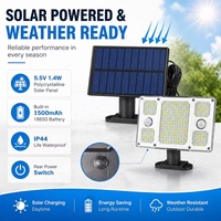 Lampe murale solaire à LED, éclairage de jardin, décoration extérieure, lumière de garage avec télécommande, sécurité, étanche