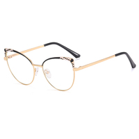 Lunettes de lecture œil-de-chat en métal 2026 pour femmes, transparentes, anti-lumière bleue, pour presbytie et hypermétropie, monture tendance