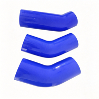 Tuyau de radiateur en caoutchouc silicone turbo à 3 plis haute pression, coude à 45 degrés, de 4 pouces à 2,5 pouces, pour camion