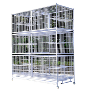 Venta al por mayor de <span class=keywords><strong>metal</strong></span> perro gato cría Perrera de alta calidad jaulas para mascotas pequeña jaula para gatos grandes de interior - Product Image 1