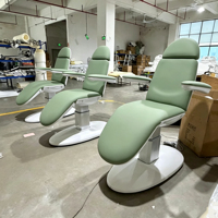 Table de soin esthétique inclinable de luxe, fauteuil d'examen électrique multifonctionnel pour clinique de beauté, salon médical