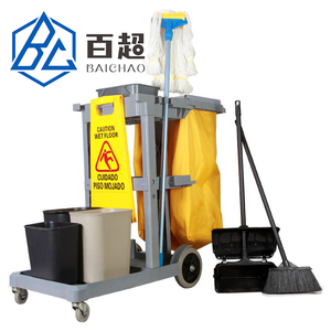 Chariot de ménage personnalisable en plastique pour hôtel, avec <span class=keywords><strong>4</strong></span> <span class=keywords><strong>roues</strong></span>, capacité de 500 lb, 3 étagères, chariot de service pour personnel d'entretien - Product Image 4