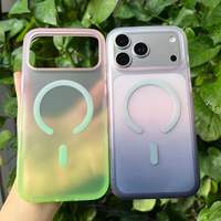 Coque de téléphone magnétique antichoc mate avec bouton IA pour iPhone 18 Pro Max et iPhone 18 Pro, avec fonction de synchronisation des couleurs