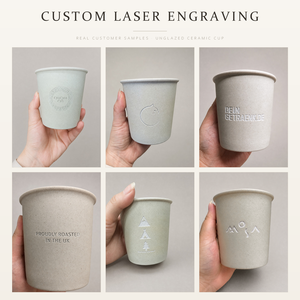 Tazza da <span class=keywords><strong>Caffè</strong></span> in Ceramica Minimalista Giapponese FENN con Logo Personalizzato al Laser, a Forma di Bicchiere di Carta, Non Smaltata, <span class=keywords><strong>Senza</strong></span> <span class=keywords><strong>Manico</strong></span>, in Argilla, Ideale come Regalo - Product Image 4