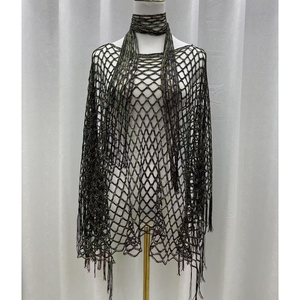 Scialle HZM-61184 donna 1920 anni lunghi scialli, scialli da sera in maglia lavorata a maglia per festa/matrimonio/formale/notte di Harlem - Product Image 6