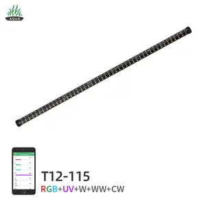 שבוע חדש AQUA T12-115 צינור ארואנה דג נוי סופר אדום IP68 צולל APP אור אקווריום חכם עבור 120-140 ס""מ דגים