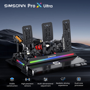 Simsonn แป้นเหยียบสำหรับจำลองการแข่งรถมืออาชีพตัวควบคุมเกมบนพวงมาลัยสำหรับการใช้งานพีซีไดรฟ์ - Product Image 3