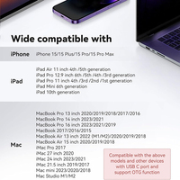 Cantell alta velocidad 3 en 1 USB C lector de tarjetas SD tipo C a TF adaptador de tarjeta SD para iPhone 15 Pro Max lector de tarjetas de memoria con SD