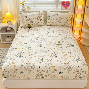 Parure de lit style frais, drap-housse en coton imprimé de haute qualité, doux, respirant et respectueux de la peau, pour la maison, l'hôtel, vente en gros - Product Image 2