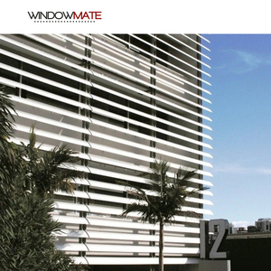 Persienne en aluminium télécommande intelligente automatique fixe décoration manuelle persienne volet brise-soleil - Product Image 4