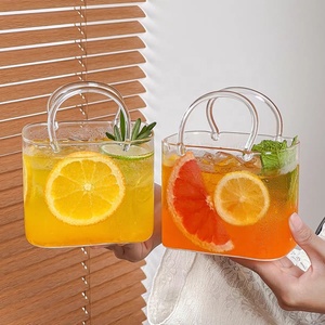 Decanter per Vino a Forma di Borsetta Trasparente da 26 oz con Manico, Regalo per Feste, Matrimoni, <span class=keywords><strong>Bar</strong></span>, per Succhi di Frutta e Tè - Product Image 4