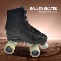 Chaussures de skateboard en cuir à 4 roues pour adolescents, enfants, filles, garçons, femmes et adultes