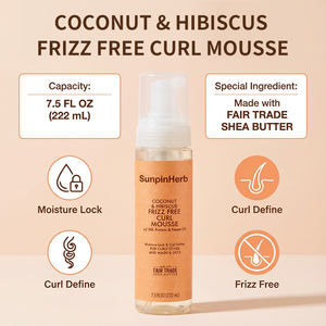 Mousse coiffante pour cheveux bouclés, contrôle des frisottis, mousse hydratante pour cheveux naturels, styles lavage et prêt à porter - Product Image 6