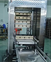 Machine de chargement automatique de plateaux industrielle haute performance, insérateur de plateaux à plaque supérieure pour la production en boulangerie 220V 3KW