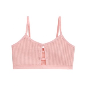 Sujetador de Algodón Puro Cómodo <span class=keywords><strong>y</strong></span> Transpirable para Mujer de Talla Grande, Lencería de Encaje sin Espalda con Push-Up de Punto Fino, Cobertura Completa <span class=keywords><strong>y</strong></span> Ajuste Cómodo - Product Image 1