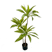 Grand modèle de plante artificielle bananier JOLAMIRA de style nordique en PVC+Fer, pot en plastique, écologique, durable, vente en gros, pour intérieur et fenêtre