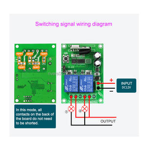 Interrupteur à distance à relais 2 canaux DC12V 24V 433MHz Module <span class=keywords><strong>radio</strong></span> universel Récepteur 2 voies pour porte de garage Moteur CC - Product Image 6