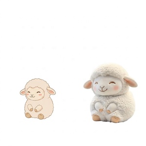 Peluche Personalizzato a Forma di Pecora, Giocattolo Morbido con Occhi Ricamati, Produzione all'Ingrosso per Regali per Bambini - Product Image 2
