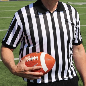 Maillot d'arbitre de basket-ball personnalisé HEALY, chemise d'arbitre de rugby et de football pour homme, manches courtes, fermeture éclair, uniforme d'arbitre - Product Image 2