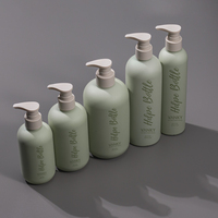 Bouteille en plastique avec pompe à Lotion, peinture en caoutchouc Hdpe à pression 10 oz Logo personnalisé et couleur cosmétique