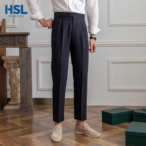 <span class=keywords><strong>Pantalon</strong></span> <span class=keywords><strong>de</strong></span> Costume Homme <span class=keywords><strong>Noir</strong></span> Pressé Coupe Slim Sur Mesure <span class=keywords><strong>de</strong></span> Haute Qualité, Jambe Droite, Formel, pour le Bureau - Product Image 4