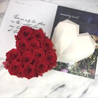 Usine Matt Laminage Cadeau Emballage Affichage 2mm Flores Luxe ABS Forme De Coeur En Plastique Boîte À Fleurs