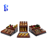 Livraison rapide - Fournitures hôtelières - Cube de présentation carré noir - Table de présentation alimentaire - Supports en acrylique pour buffet - Présentoirs pour aliments