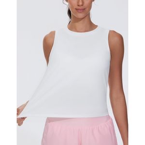 FOXA Lot de 3 débardeurs de sport pour femme, séchage rapide, col rond, sans manches, pour le yoga - Product Image 5