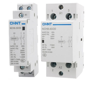 Chint magnético do contator 2polo modular 4p 20A 25amp 40a 63A 24V AC 220v 230V magnético NCH8 - Product Image 2