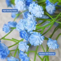 Bunga Gypsophila Buatan 6 Warna Tren Terbaru, Tangkai Bunga Sutra Palsu untuk Dekorasi Gapura Pernikahan, Dekorasi Rumah, Pesta, dan Dekorasi Bunga DIY
