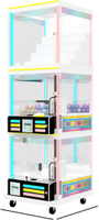 Máquina expendedora comercial de cápsulas Gashapon, serie Square Mini Claw Machine, caja sorpresa aleatoria, 1 año de garantía, versión en inglés
